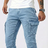 Pantalón Cargo Marino Elástico Duvan para Hombre
