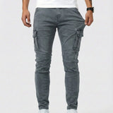 Pantalón Cargo Marino Elástico Duvan para Hombre