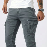 Pantalón Cargo Marino Elástico Duvan para Hombre