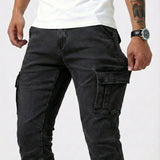 Pantalón Cargo Marino Elástico Duvan para Hombre
