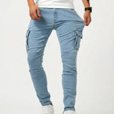 Pantalón Cargo Marino Elástico Duvan para Hombre