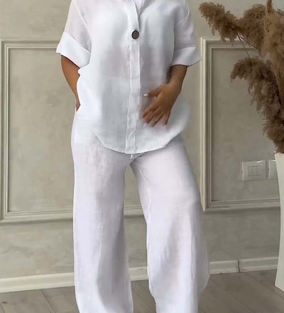 Conjunto Casual de Dos Piezas Renala™ con Botones