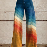 Pantalones Retro Zigzag Elegantes para Mujer Léa