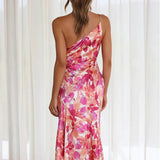 Vestido de Satén Floral Diane