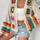 Cardigan de Crochet Mosaico Eden