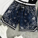 Short de Malla con Diseño Paisley