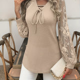 Blusa de Encaje con Mangas Floraire
