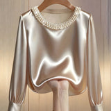 Blusa de Satén Perla Cassia