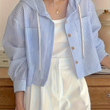 Camisa con Capucha Rayas Claude