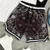 Short de Malla con Diseño Paisley