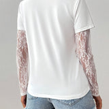 Camiseta Capa de Encaje Mirelle