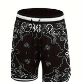 Short de Malla con Diseño Paisley