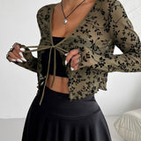 Cardigan de Malla Transparente Fleur
