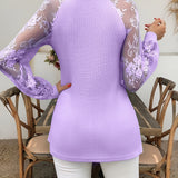 Blusa de Encaje con Mangas Floraire