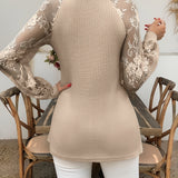 Blusa de Encaje con Mangas Floraire