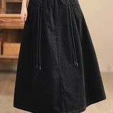 Falda Maxi de Pana Cassia