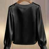 Blusa de Satén Perla Cassia