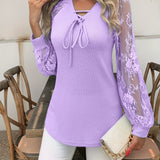 Blusa de Encaje con Mangas Floraire