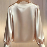 Blusa de Satén Perla Cassia