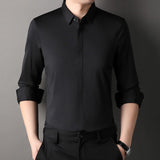 Camisa Elástica Antiarugas Mitchel para Hombre