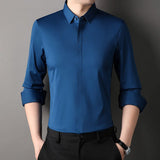 Camisa Elástica Antiarugas Mitchel para Hombre