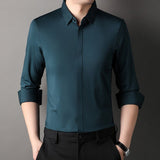 Camisa Elástica Antiarugas Mitchel para Hombre