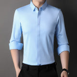 Camisa Elástica Antiarugas Mitchel para Hombre