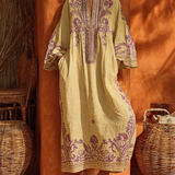 Vestido Boho Bordado Celestina