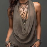 Top de Tirantes Elegante Marina para Mujer