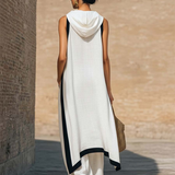 Ruca - Conjunto elegante de dos piezas de lino y algodón con corte artístico para Mujer