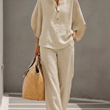 Mariel | Conjunto completo con mangas de murciélago y pantalones holgados para Mujer