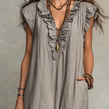 Vestido Largo Bohemio de Lino y Algodón Camélia