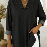 Top Retro de Mezclilla con Cuello de Chal