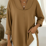 Top Retro de Mezclilla con Cuello de Chal