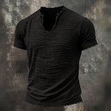 Camiseta Vintage de Cuello en V Jairo para Hombre