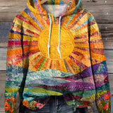Sudadera con Capucha Amanecer Colorido