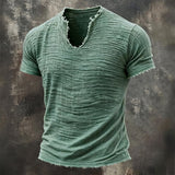 Camiseta Vintage de Cuello en V Jairo para Hombre