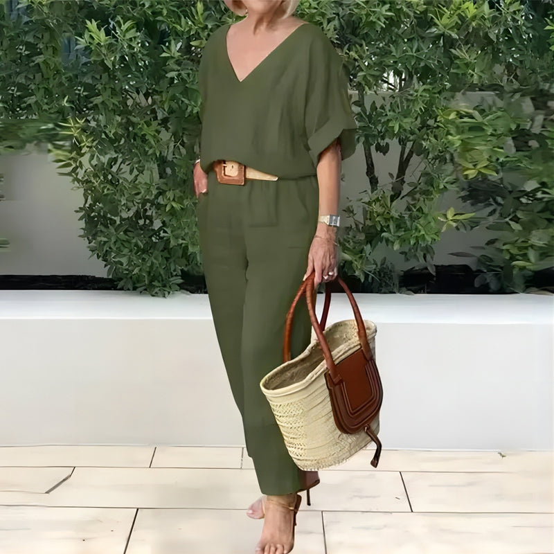 Conjunto de Dos Piezas Claire Lujoso y Relajado