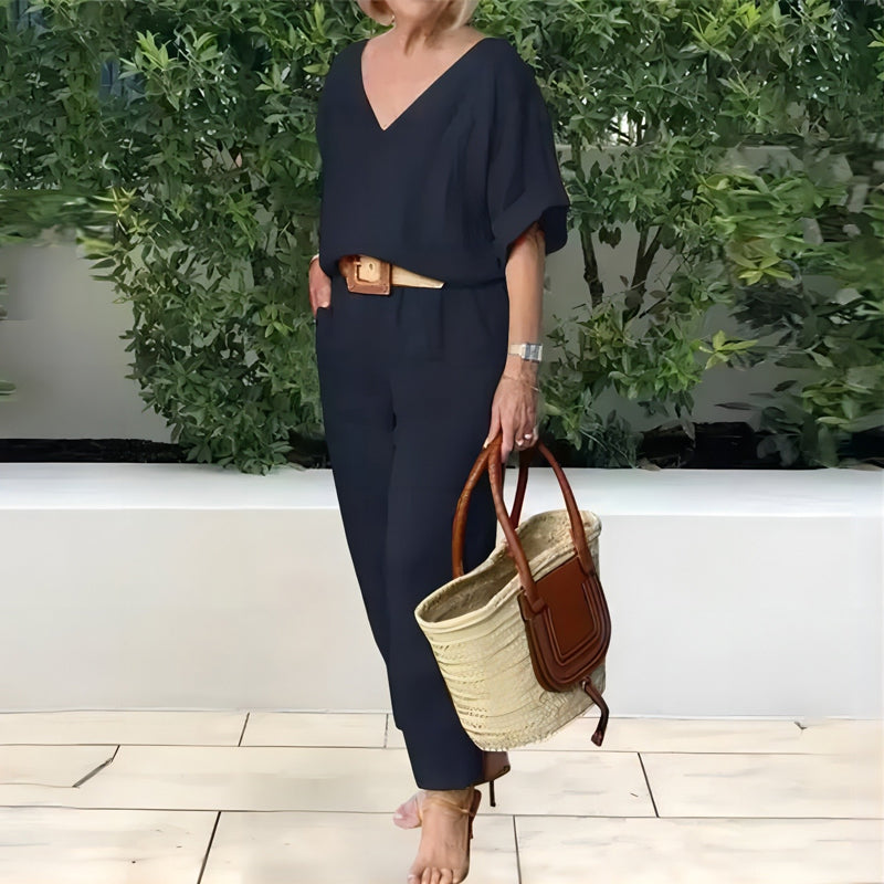 Conjunto de Dos Piezas Claire Lujoso y Relajado