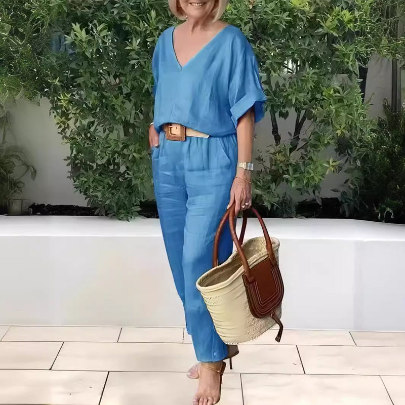 Conjunto de Dos Piezas Claire Lujoso y Relajado
