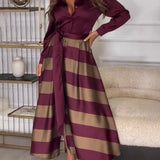 Vestido Largo de Rayas Yvonne