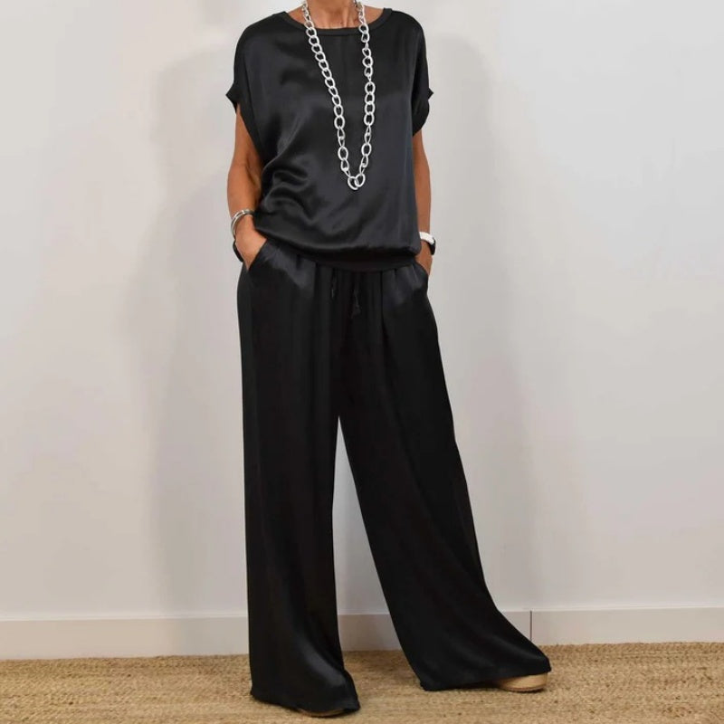 Conjunto de Satén Elegante Emily de Dos Piezas