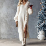 Vestido Elegante de Felpa