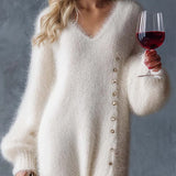 Vestido Elegante de Felpa