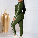Lila - Conjunto de chándal de 2 piezas para mujer con mangas largas