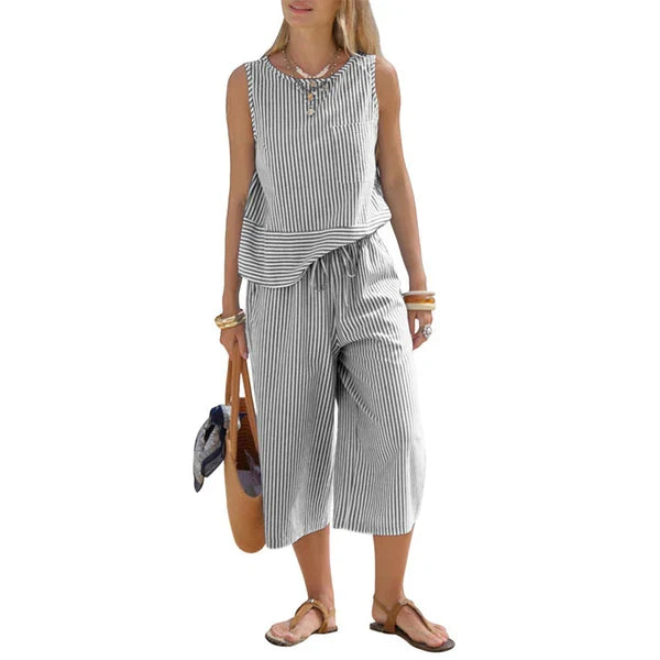 Conjunto de Algodón Rayas Brisa