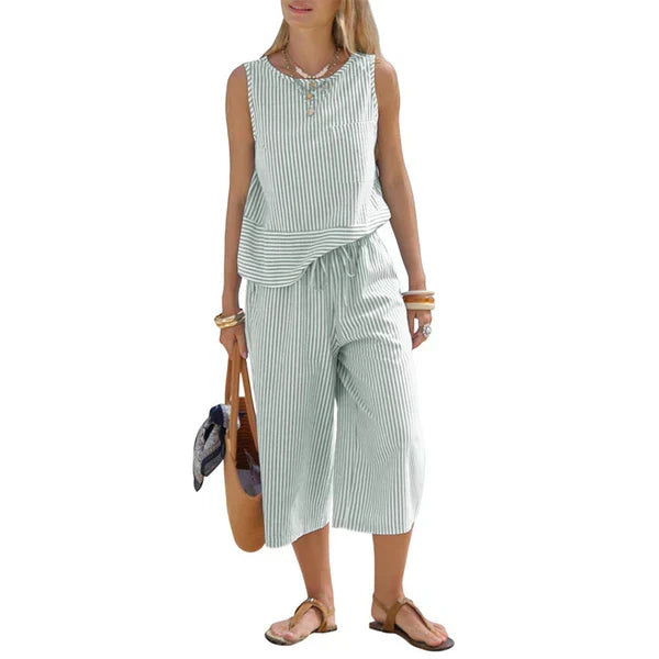 Conjunto de Algodón Rayas Brisa