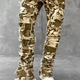 Pantalón de Mezclilla Desgastado en Capas